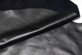 Чепраковая  черная кожа КРС(3-3,5мм), размер 1,80 - 2м